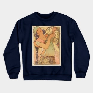 A Woman Making Music Vintage Design Crewneck Sweatshirt